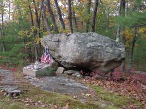 Airmen's memorial, along the Wolf Hill Trail, Smithfield, RI