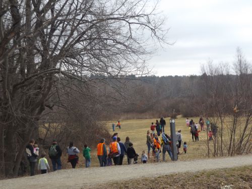 Story Hike kids in field